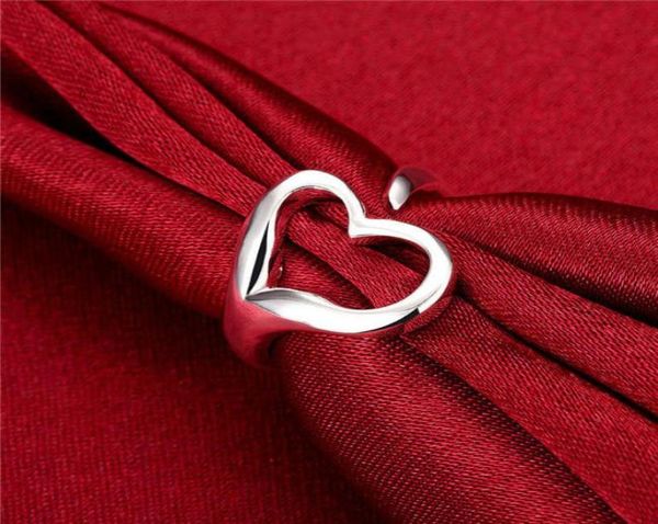 

women039s open heart sterling silver plated rings size open dmsr009popular 925 silver plate finger ring jewelry band rings4164920