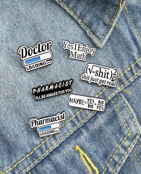 

doctor enamel brooches pin for women fashion dress coat shirt demin metal funny brooch pins badges promotion gift 2021 new design9203594, Gray
