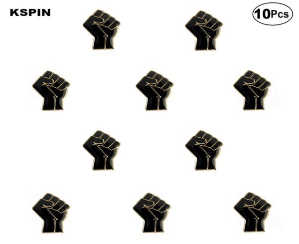

raised fist of solidarity enamel pin red black brooch bag hat clothes lapel pin badge black lives matter jewelry gift 10pcs a lot9539839, Gray