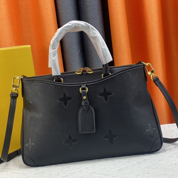 

designer large capacity tote bag #46487 womens fashion leather shoulder bag classic printing crossbody bag leather embossed bag