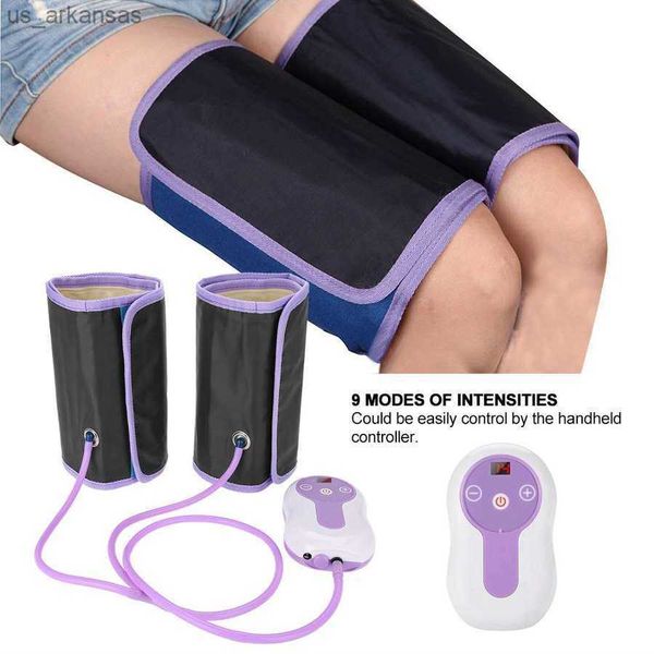 

air compression leg massager electric blood circulator 9 gears adjustable leg armwrap calf therapy pain relief massage machine l230523