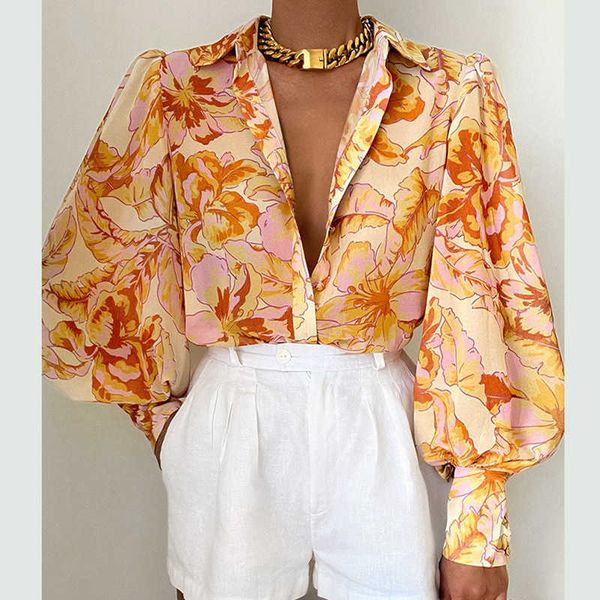 

autumn women's clothing new style temperament casual print long sleeve loose blouse for female mujer mk, White