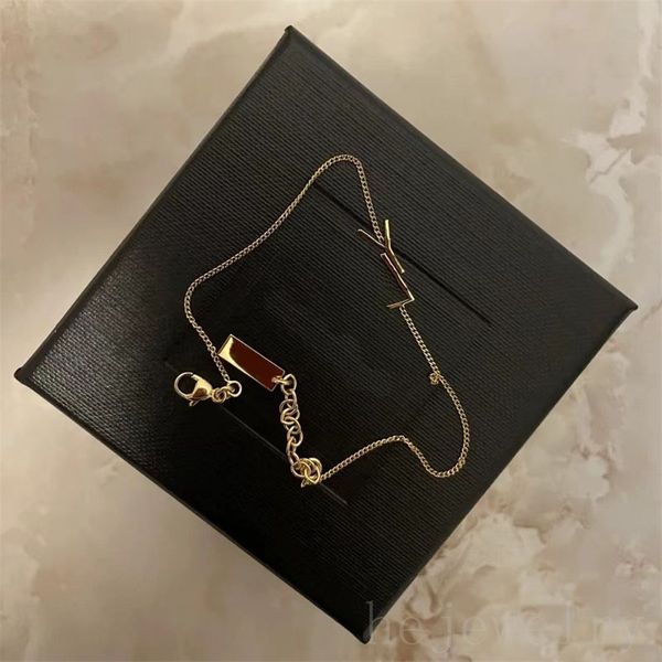 

street designer bracelet letter charm bracelet thin link chains unique pulsera modern personality small plated gold luxury bracelet accessor, Golden;silver
