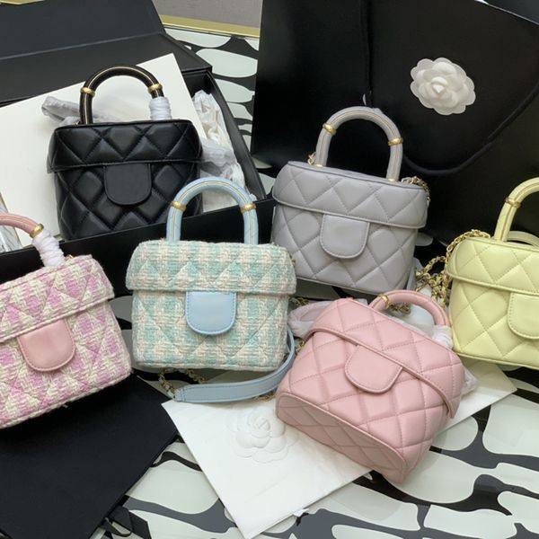 

10a designer cosmetic bag 15cm lady shoulder handbag genuine leather crossbody bag with box c528