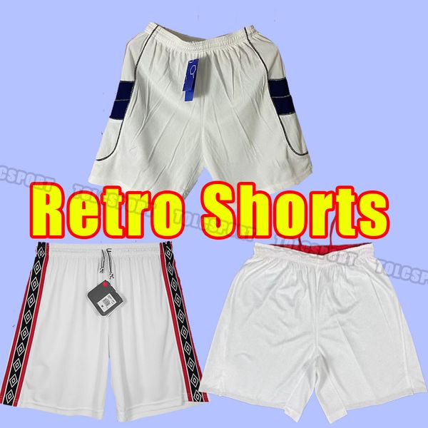 

man utd retro soccer shorts giggs beckham cantona champion solskjaer united football pants rooney ronaldo 1998 1999 2000 2001 98 99 00 01, Black;red