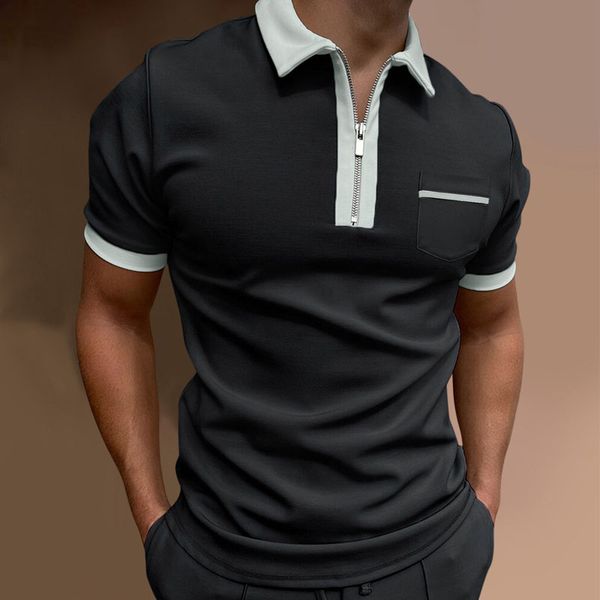 

men printed t-shirt cotton shirts polos summer tees casual t-shirts mens poloshirt short sleeve casual outdoor golf tennis polo buttons 5qa, White;black