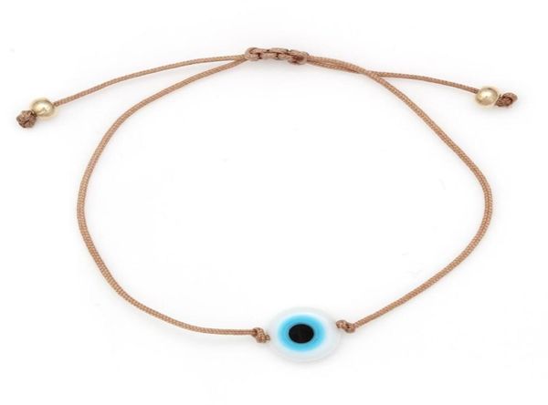 

20pcslot lucky eye braided blue evil eye bracelet red rope chain charm bracelet adjustable diy jewelry for women3125120, Golden;silver