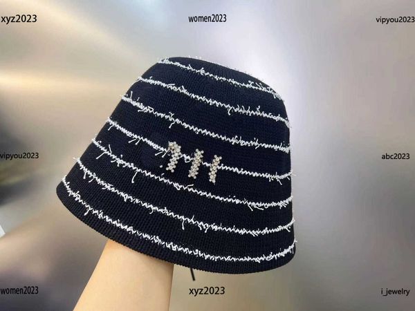 

fashion women hat designer stripe design girl cap diamond inlaid logo decoration cloche #including brand box new arrival, Blue;gray