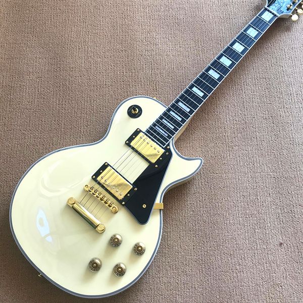

custom shop, lp custom electric guitars, gold hardware, ebony binding guitars, ing