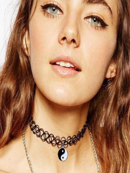 

new necklaces pendants tattoo choker stretch necklace black retro henna elastic 80s 90s jewelry fashion tattoo chokers necklaces e7405125, Silver