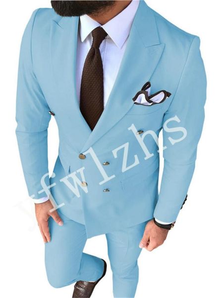 

doublebreasted groomsmen peak lapel wedding groom tuxedos men suits weddingpromdinner man blazer jacket tie pants t735620253, Black;gray