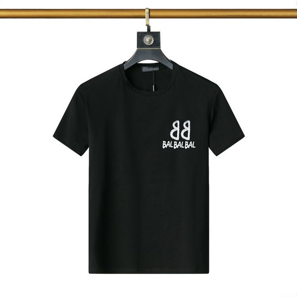 

2023 men's fashion t-shirt menswear designer casual classic font t-shirt spring summer round neck sweat absorbing 100% cotton t-shirt c, White;black