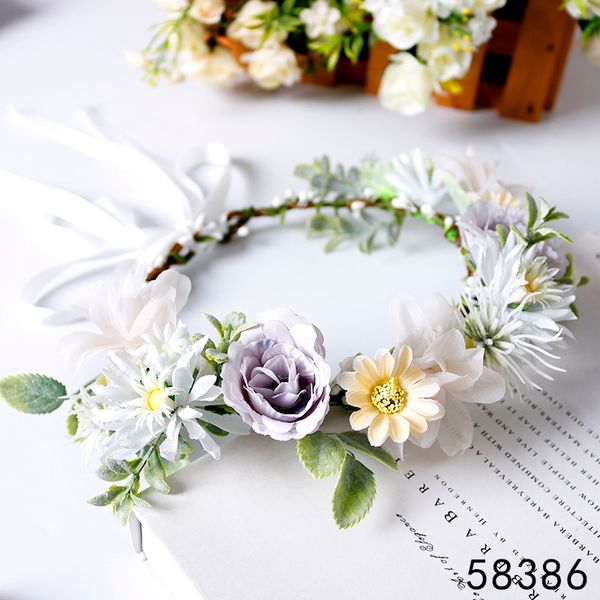 

bride wedding dress accessories academy style simple and beautiful hair hoops for girls pgraphy hair accessories simulation flower headwear, Silver