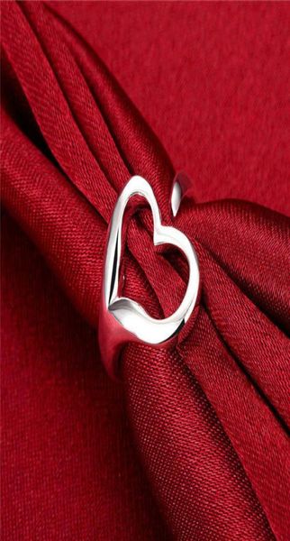 

women039s open heart sterling silver plated rings size open dmsr009popular 925 silver plate finger ring jewelry band rings9495786