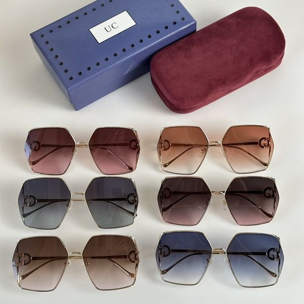 

2023 brand design sunglasses women men designer good quality fashion metal oversized sun glasses vintage female male uv400 er er, White;black