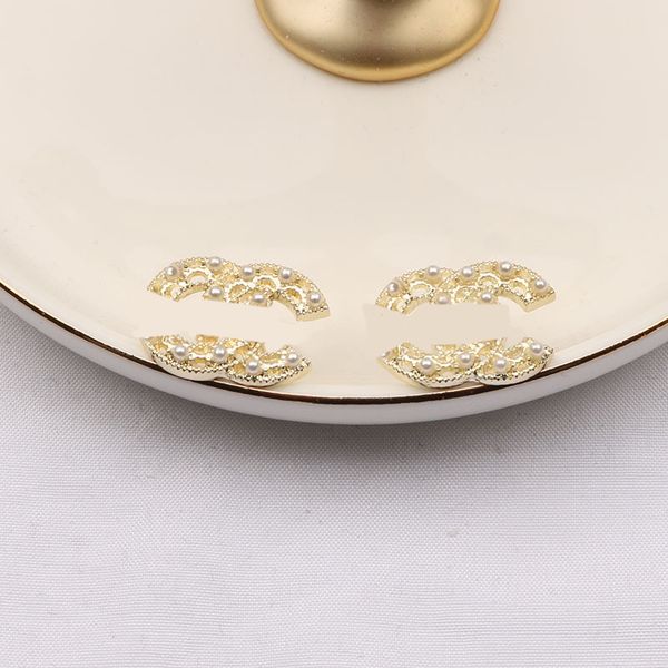 

mixed luxury designer brand letter stud earring for charm women letters studs retro pearl earrings wedding party jewerlry high quality, Golden;silver