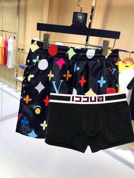 

2023ss mens shorts designer for men swim short quick drying printing swimwear 2021 summer board beach pants casual man gym boxer shorts size, White;black