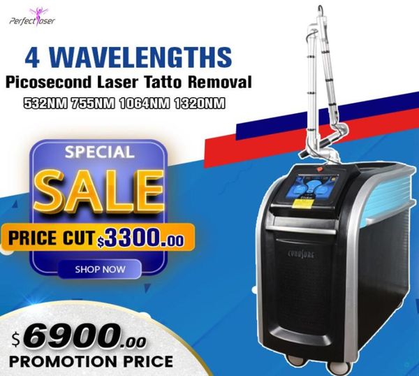 

selling 4 wavelengths picolaser laser picosecond tattoo removal machine unique 755nm probe suitable for all skin types customi2865817, Black