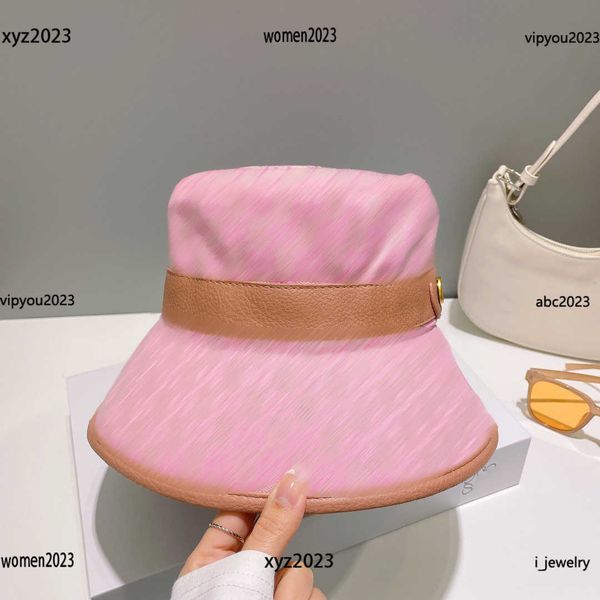 

fashion women fisherman's hat girl cap leather strip decoration bucket hat designer wide brim hat #including brand box, Blue;gray