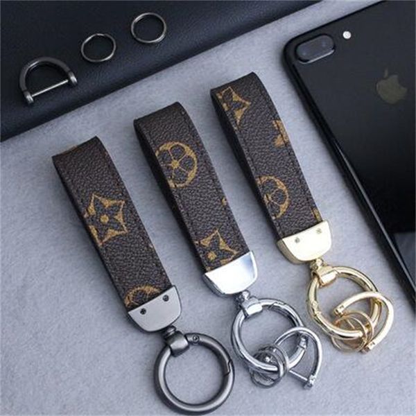 

chaopai pu leather keychain designer enthusiast car keychain manufacturing handmade men's and women's clothing accessories pendant, Slivery;golden