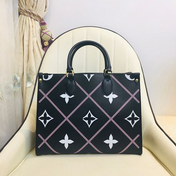 

tote bags designer luxury designer bags fashion women shopping bag tote embossed woman handbag purse shoulder date code serial number flower