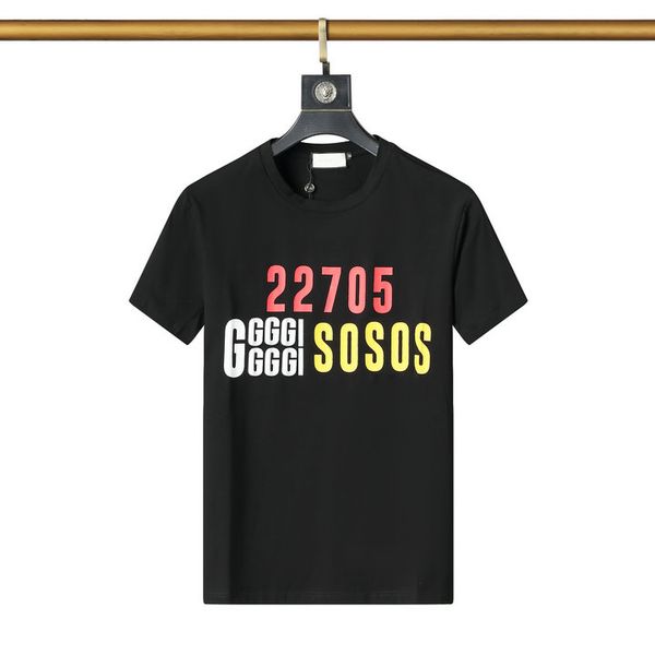 

2023 men's fashion t-shirt men's designer clothing new short sleeve casual brand classic letter print spring and summer loose same, White;black