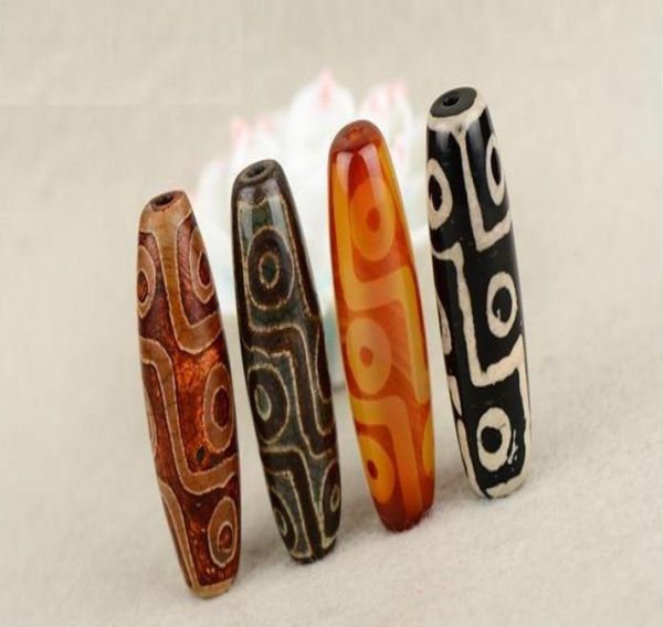 

1540 tibetan 2 eyes9 eyes jewelry loose beads stone dzi natural agate stones beaded antique old for diy necklace pendants making1496773, Black