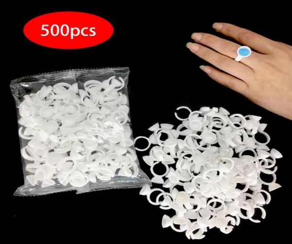 

500pcs disposable microblading pigment glue rings tattoo ink holder s m l eyebrow makeup accessories eyelash extension glue cups294717971