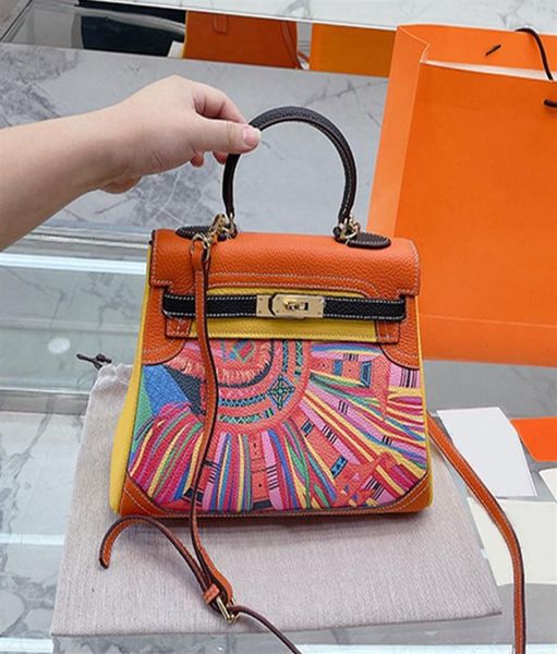 

5a totes women designer handbags pure leather shoulder bags bottom rivet cross body pouch adjustable shoulder strap pony graffiti 4722797