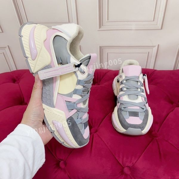

classic designer casual shoes for women flat sneakers low panda white black grey fog chunky glod2023