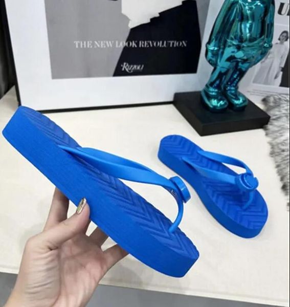 

2023 luxurious slippers foam slides for woman designer flip flops fashion sliders women platform sandal summer casual beach flipflops shoes, Black