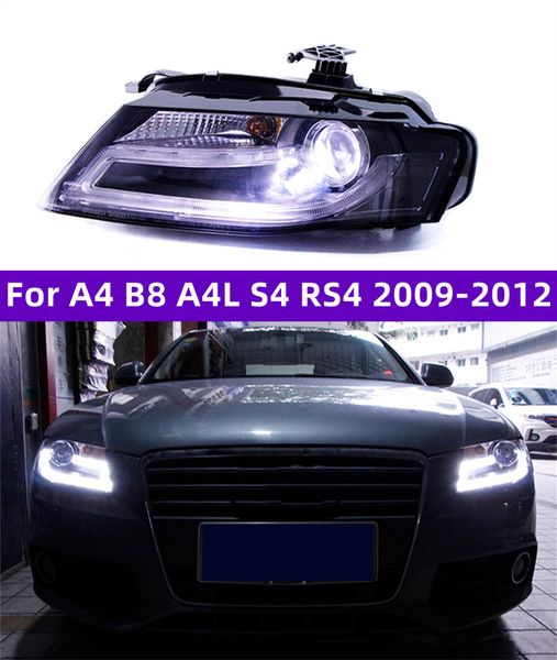 

car headlights for audi a4 b8 a4l s4 rs4 2009-2012 led headlight drl high low beam bi led head lamp