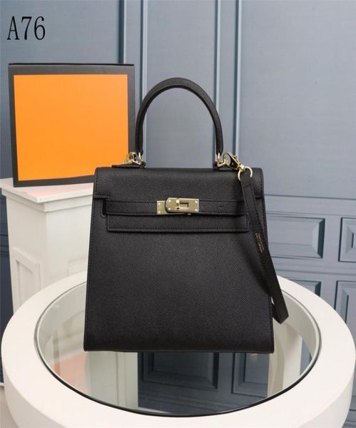 

2021 women shoulder bags sell women039s genuine leather h lock flap handbag black pochette lady crossbody bag purse9444190