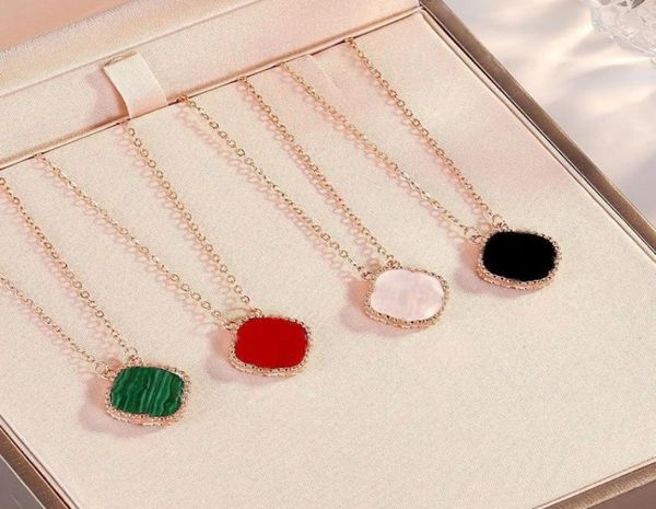 

fashional new womens luxury designer necklace fashion flowers fourleaf clover cleef pendant necklace 14k gold necklaces jewelry6529919, Silver