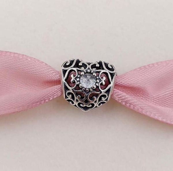 

andy jewel april signature heart birthstone charm 925 sterling silver beads fits european pandora style jewelry bracelets neckla4308669, Black