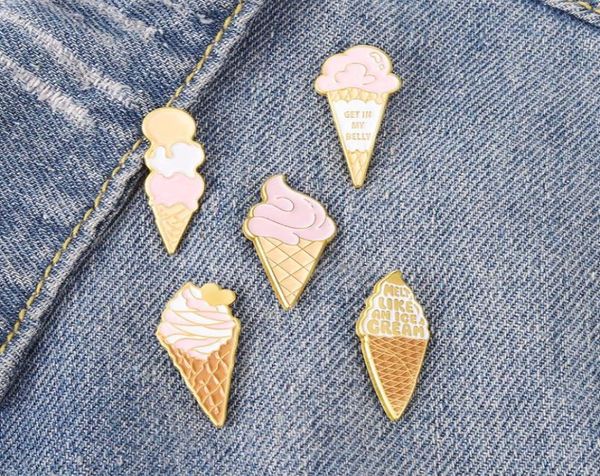 

ice creams enamel brooches pin for women fashion dress coat shirt demin metal funny brooch pins badges promotion gift4999494, Gray