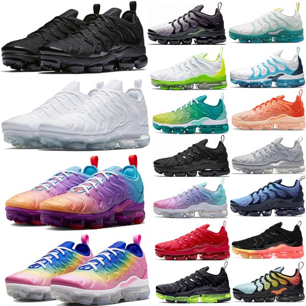 

vapores max tn plus running shoes tns mens women triple white black university blue air tennis ball coquettish purple womens mens trainers o