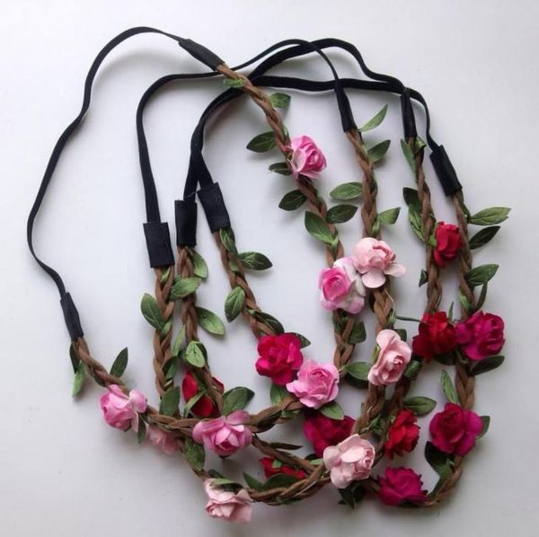 

whole bride bohemian flower headband festival wedding floral garland hair band headwear hair accessories for women6979033, Silver