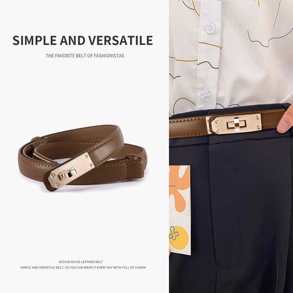 

belts suspenders leather retractable dress waist adjustable leather pants clothing accessories women's buckle small belt, Black;brown