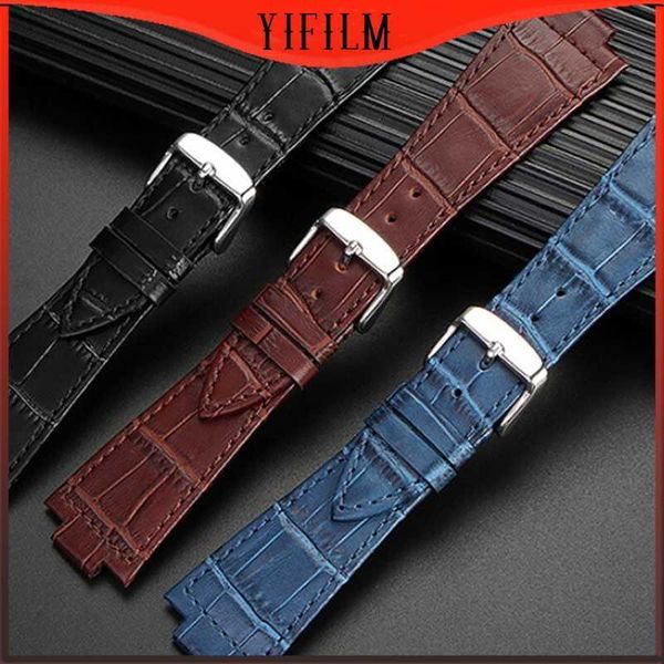 

for tissot prx series t137.407/t137.410 watchband waterproof and breathable leather soft texture watchband accessories, Black;brown