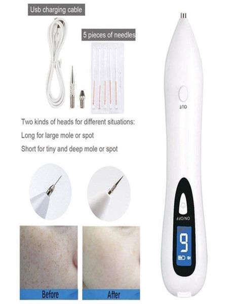 

portable lcd display plasma pen tattoo mole removal dark spot remover for face body skin tags freckle point beauty care7222416
