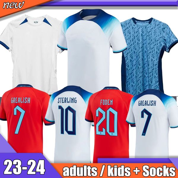 

2023 2024 englands kane foden soccer jerseys 22/23/24 home football sterling saka rashford shirt barkley sancho mount grealish jerseys de fu, Black;yellow