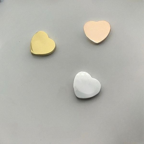 

10mm thick piercing jewelry gifts woman accessories wholesale t gold heart earring women rose stud couple flannel bag stainless steel q9bj#, Golden