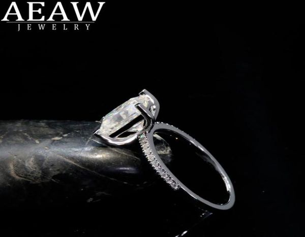 

aeaw 10 radiant cut moissanite engagement ring 14k white gold moissanite bridal ringpromise ringanniversary ring3122167, Golden;silver