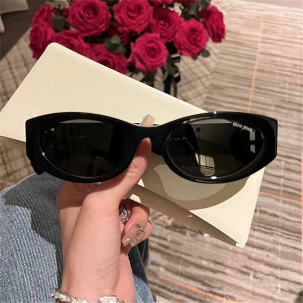 

new miao family sunglasses net red same style oval fashion street pgraphy sunglasses women mu11ws, White;black
