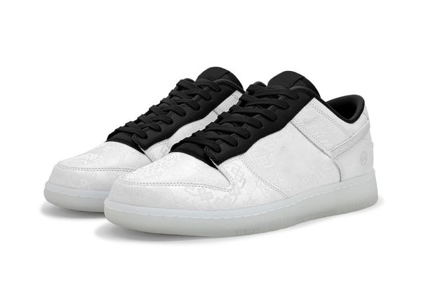 

2023 release authentic clot x fragment x dunks low 20th anniversary outdoor shoes frgmt white black men women sports sneakers with original