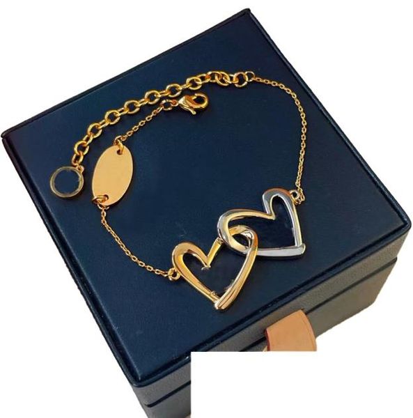 

luxury necklace lvssletter designer jewelry bracelet brand heartshaped earrings for womens brands necklaces bracelets valentine7772983, Black