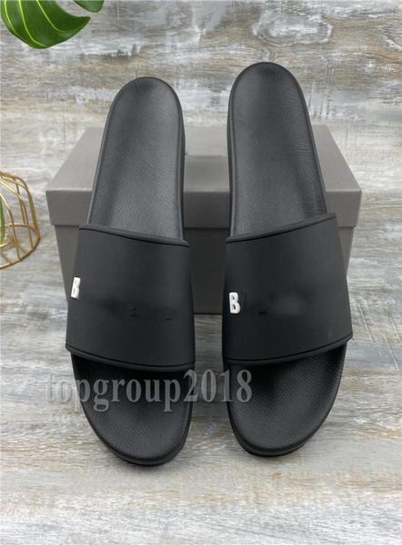 

paris b sliders mens womens summer sandals beach slippers ladies black scuffs home slides flat chaussures shoes indoor office stre5087020