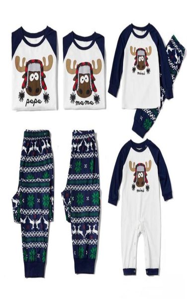 

new design cute elk printed christmas pajamas matching family pajamas bagby kids sleepwear men women pyjamas parents couples sleep5215960, Blue
