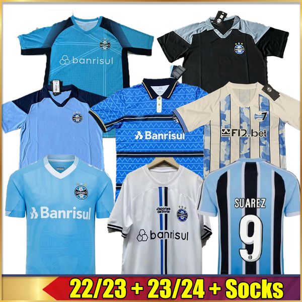 

2023 gremio paulista soccer jerseys maillot miller suarez gilchmei johnath luan marlone indoor 23 24 home away 3rd football shirt men kids u, Black;yellow
